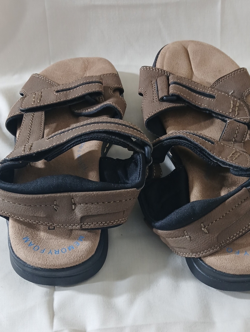Mans Brown Adjustable Strap Sandals Size 8